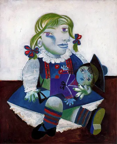 Maya mit Puppe Pablo Picasso
